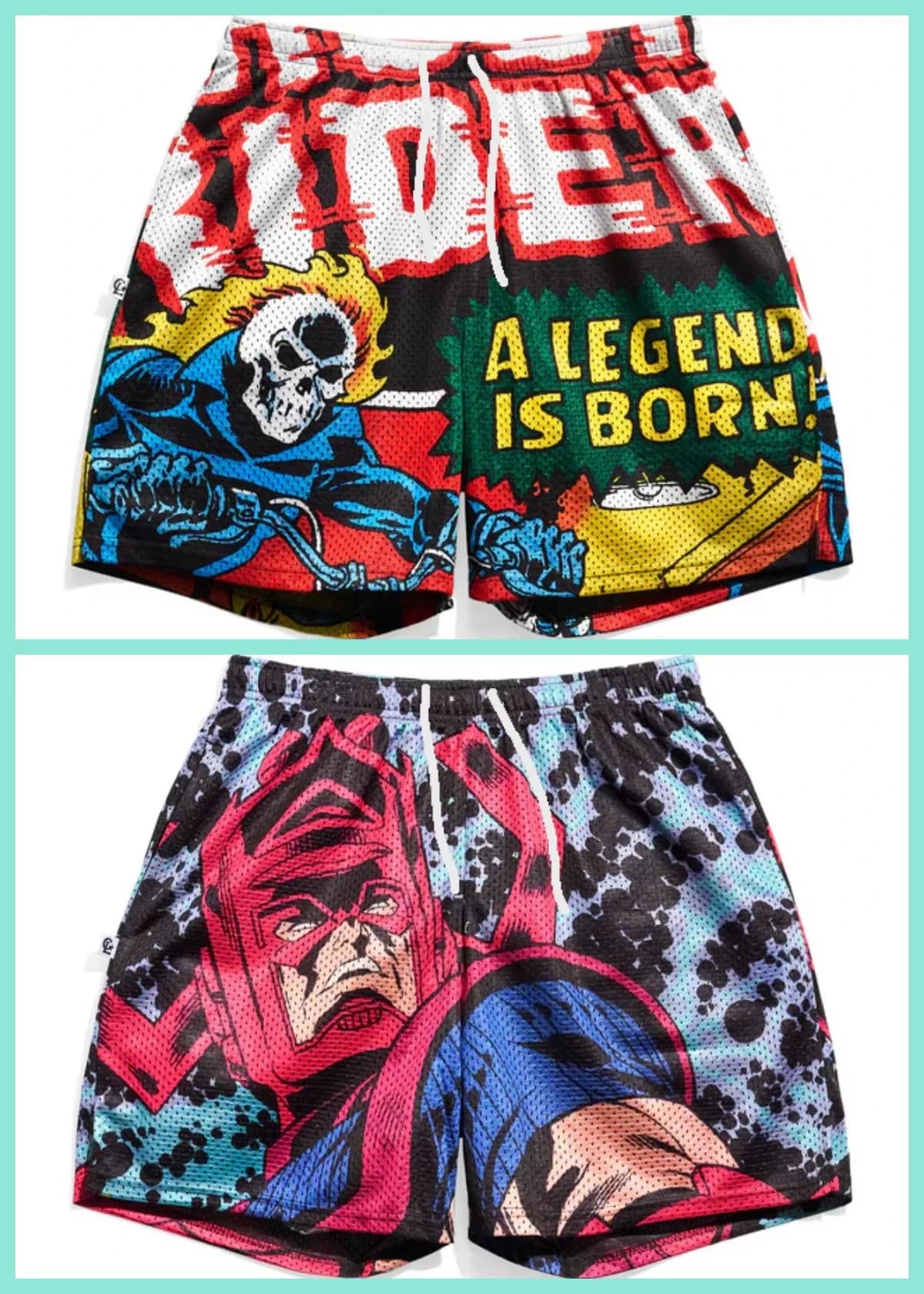 Nuovi Pantaloncini Estivi Marvel Hero Ghost Rider, Traspiranti e ad Asciugatura Rapida, Comodi per Bambini e Adulti