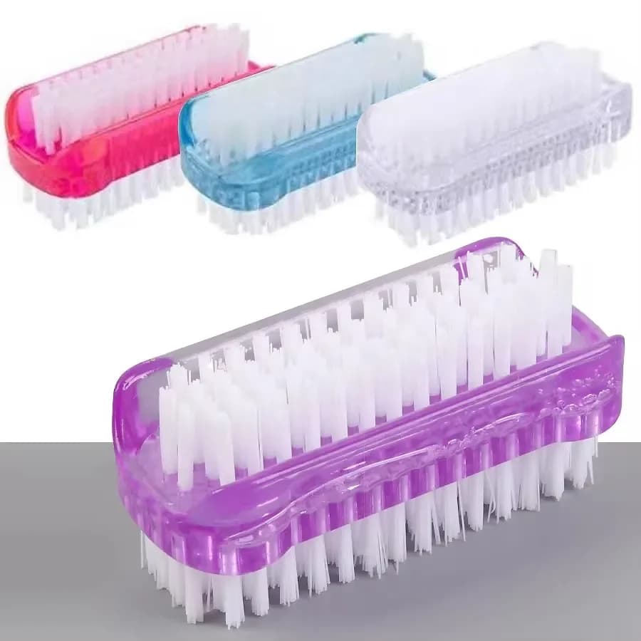 Spazzola per la pulizia delle unghie a doppia faccia, strumento per manicure e pedicure, ideale per le unghie dei piedi e delle unghie dei piedi