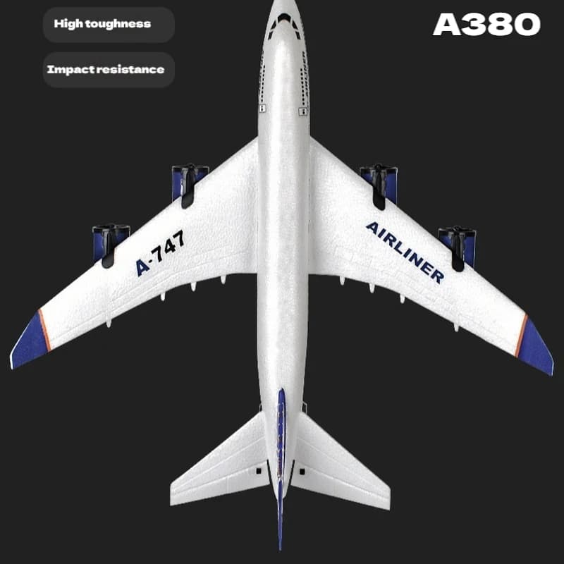 Aereo Rc telecomandato A380 747 Airbus ad ala fissa modello di aereo in schiuma a tre canali aliante lancio a mano giocattolo regalo