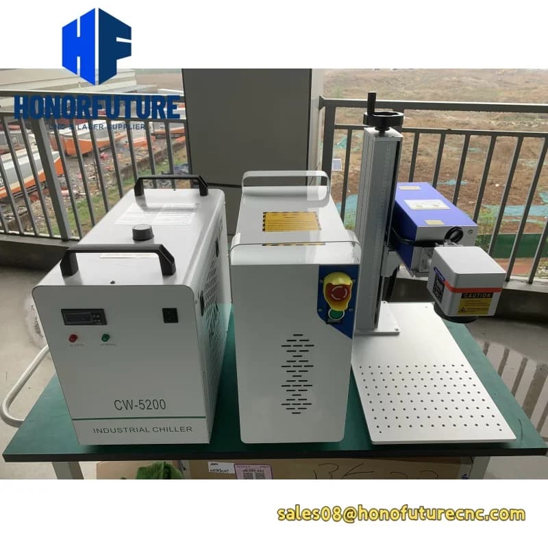 Laser Marking Machine UV 10W 5W 355nm for Glass Engraving/Metal/Plastic/Cuoio with Rotating Option