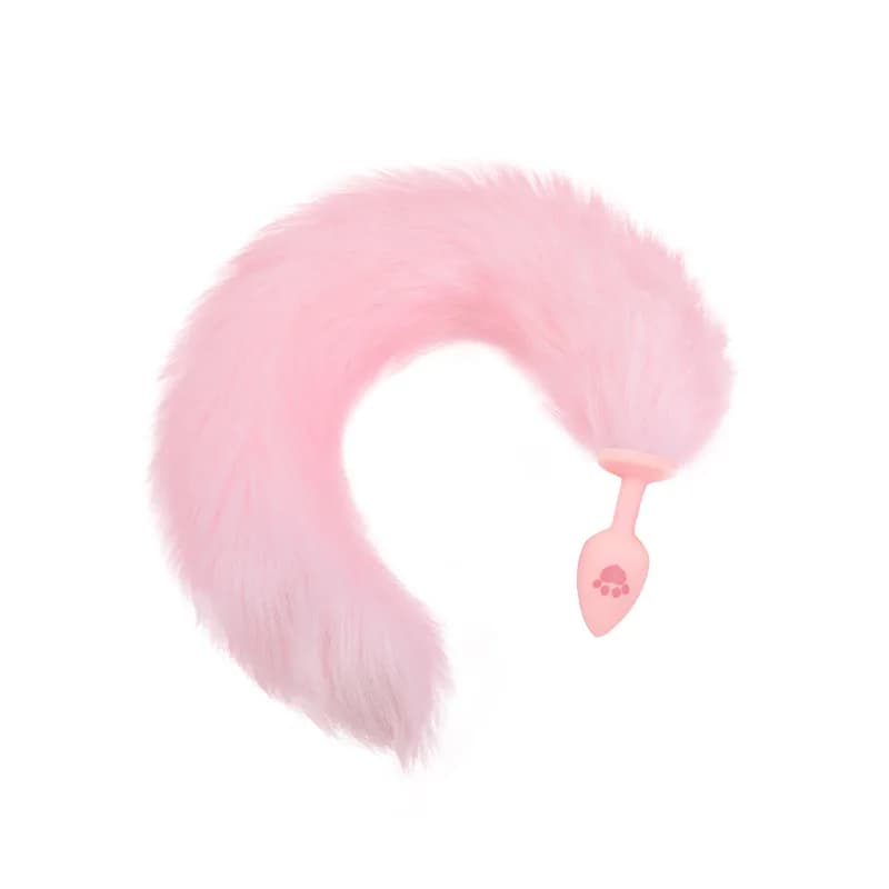 Silicone Fox Tail Anal Plug for Couples Cat Claw Print Role Play Tail Masturbation Adult Sex Toys Women Flirting Games Butt Plug