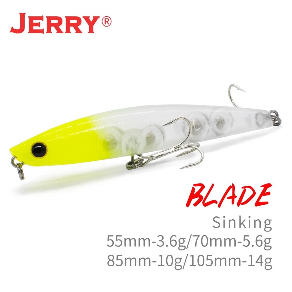 Jerry Lama Affondamento Matita Esche Luce Pesca su roccia 55s 70s 85s 105s Trota Spigola Richiamo Gancio triplo Colata lunga Pecsa Attrezzatura