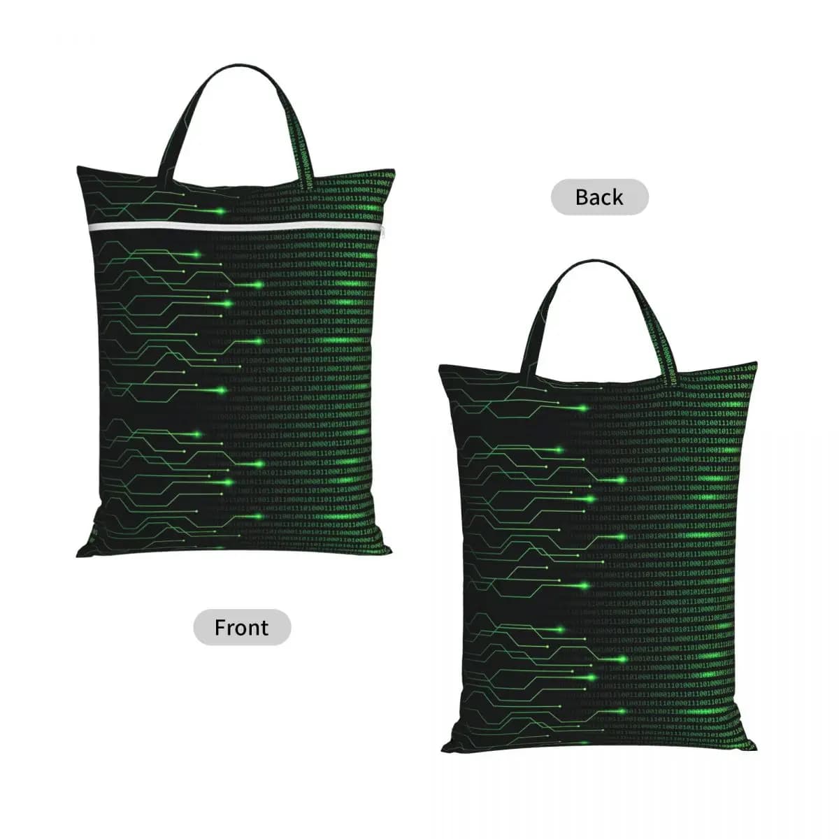 Binary Code Inside Throw Blanket And Lightweight Fleece Travel Laundry Bag Reusable Dirty Clothes Pouch Gym Yoga Washing Basket