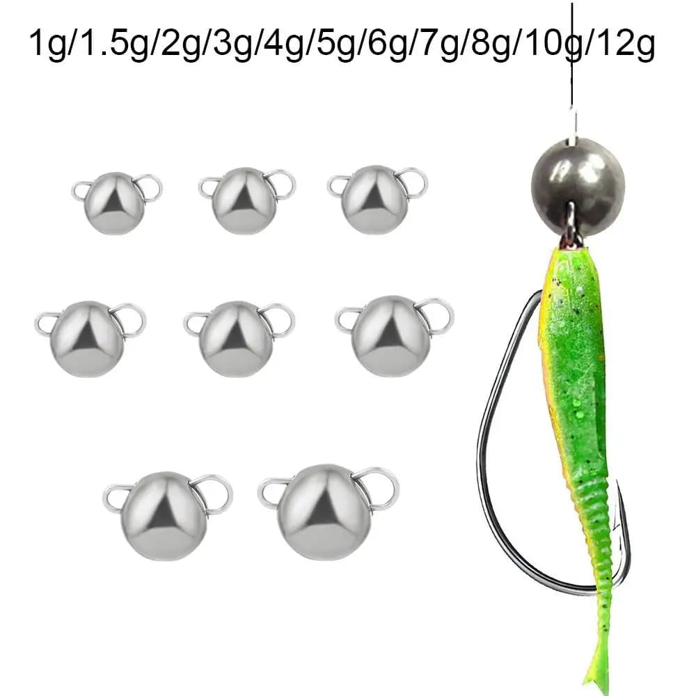 1pc Piombini di tungsteno nero opaco 1g-12g Pesi da pesca Piombini per accessori per attrezzatura da pesca per basso Connettore del gancio