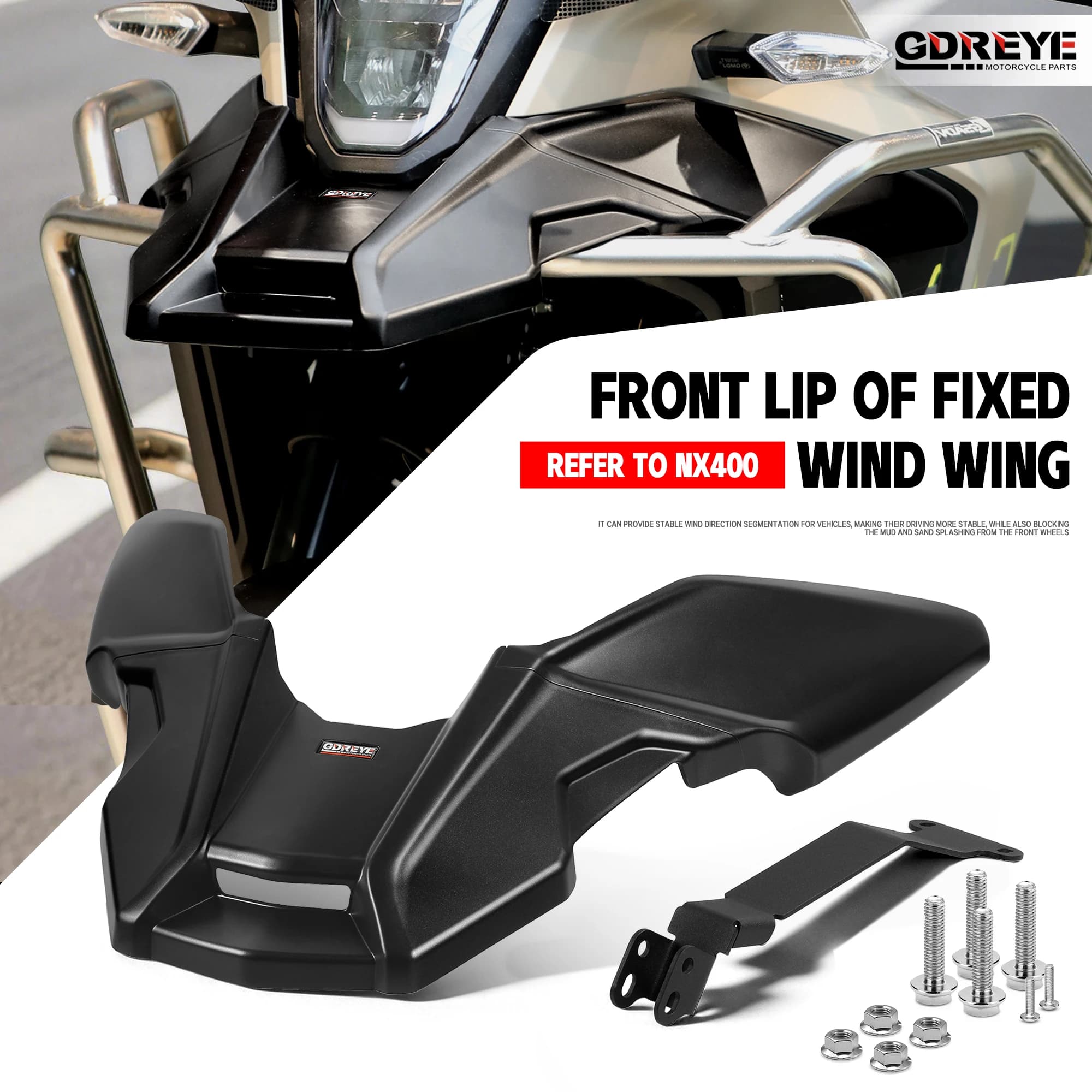 For Honda NX500 NX400 NX 500 Motorcycle NX400 Front Extension Beak Arrows Cover Sports Diversion Hood Extender Decoration Cover