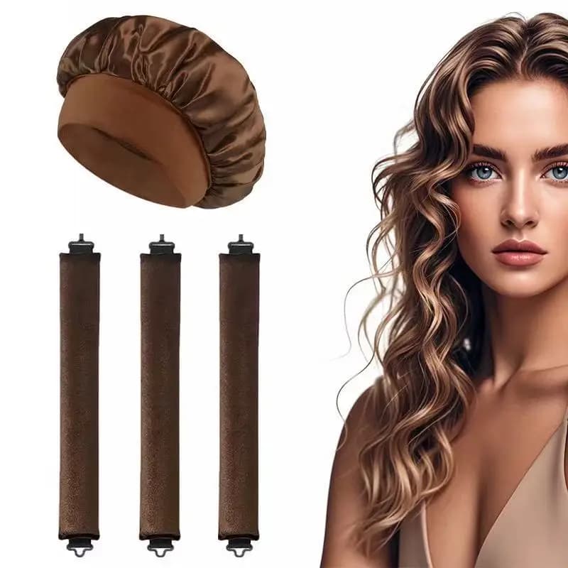 Heat-free curling tapes Set of 3 for waves Bigodini to sleep from 3 cm No damage to the heat of the hair