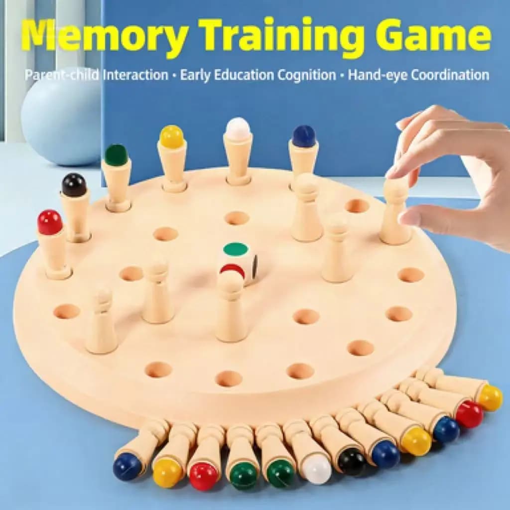 Gowinbaby Memory Chess Matching Game: Family Board Games for Kids and Adults, Montessori Preschool Learning Educational Toy