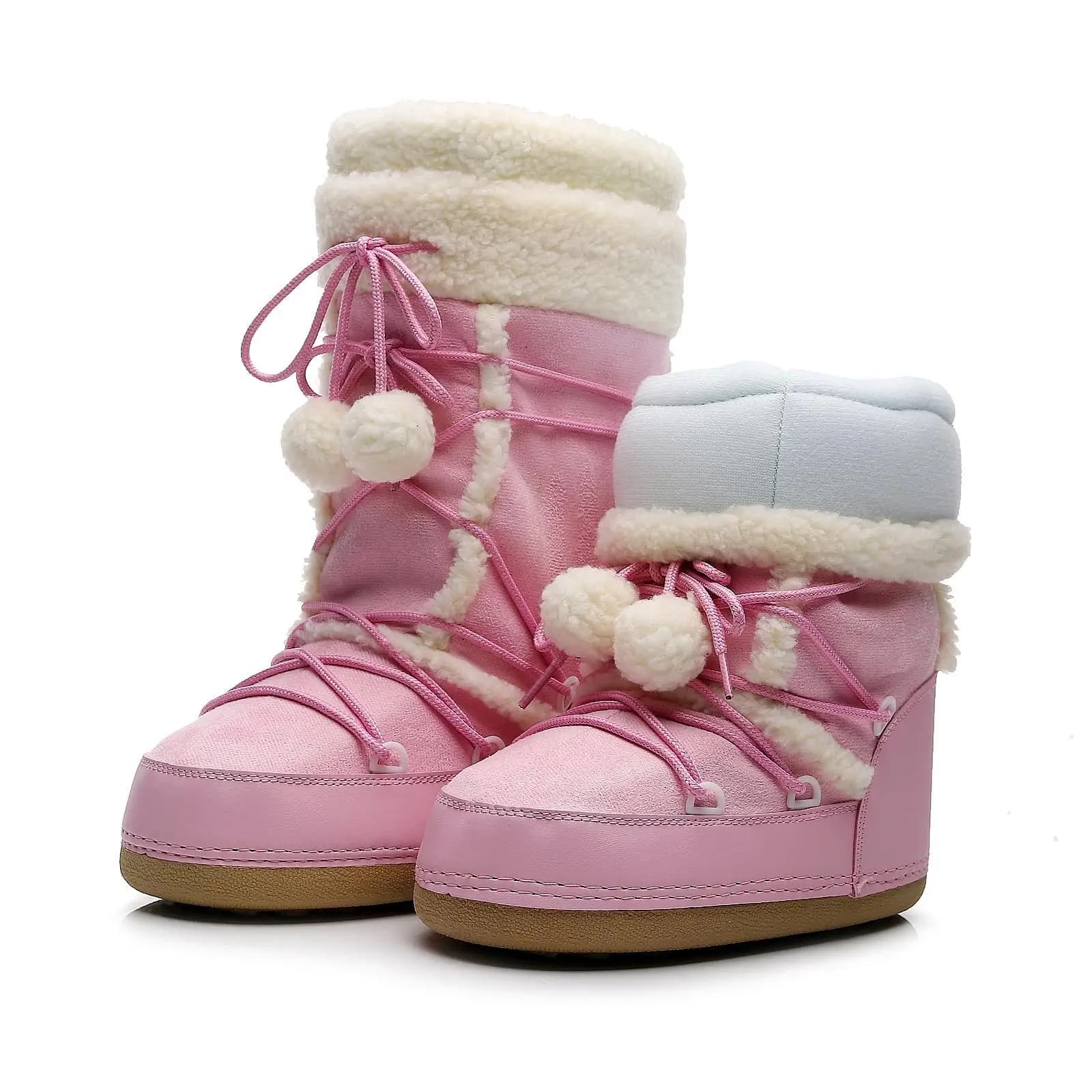 Women’s Fashion Winter Snow Boots Waterproof Thickened Anti Slip Comfortable Hiking Boots for Daily Use