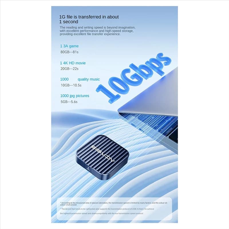 2025 New-Acasis M.2 2230 Nvme SSD Custodia magnetica M.2 SSD da 10 Gbps SSD esterno per laptop Iphone 15 Pro
