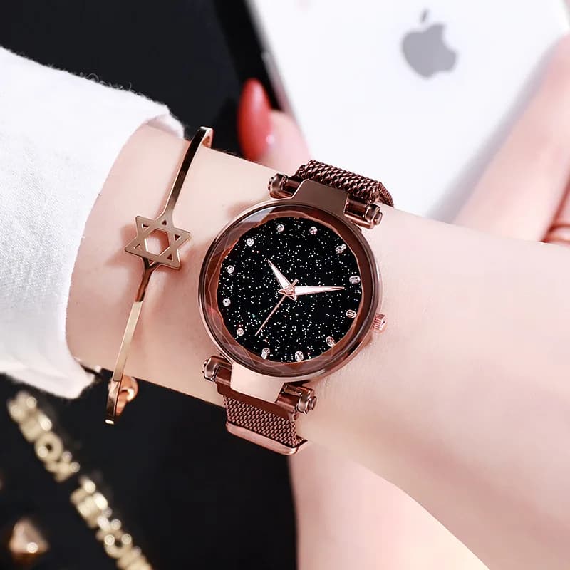 Fashionable Sparkling Women's Watches Luxury Quartz Watches Of Best Brands Women's Watch With Stainless Steel Date