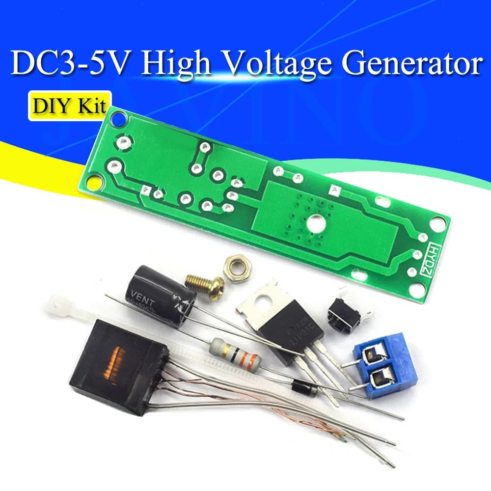 1/5/10set DC3-5V DIY Kit High Voltage Generator Arc Igniter Lighter Kit for DIY Electronic Production Suite