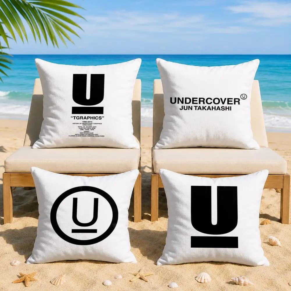 Brand U-Undercover Classic Cushion Cover Soft Short Plush Double-Sided Printing Home Decor Machine Washable Pillow Case Gift