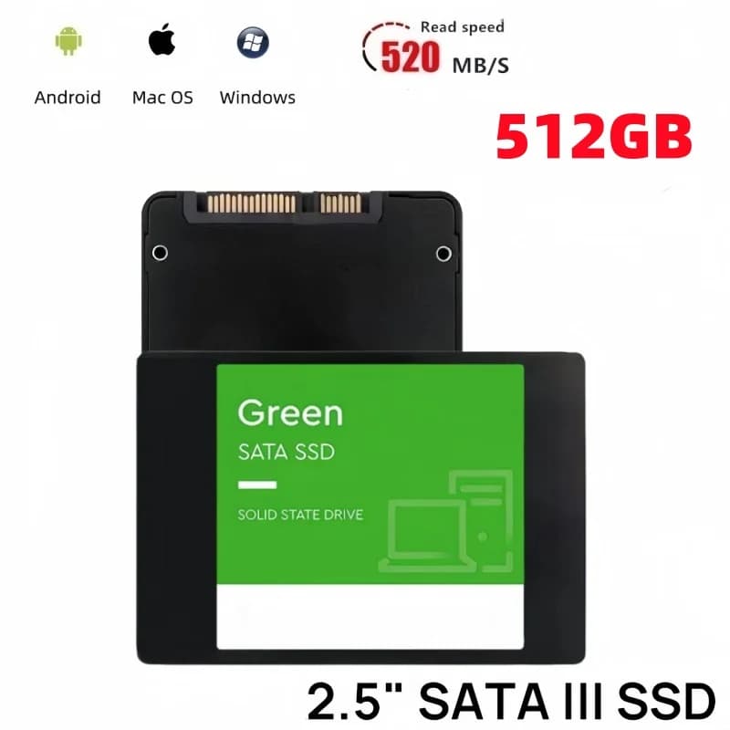 SATA III 2.5 Inch Internal Laptop SSD Hard Drive - PC And Laptop Storage Upgrade 128GB 240GB 480GB 512GB High-Speed Opti