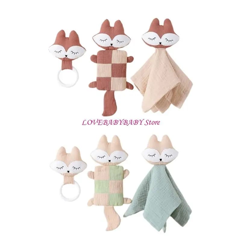 3 pezzi asciugamano confortante per bambini giocattolo lenitivo tootlotepleplet toyborns giocattolo piovoso con teether circlet