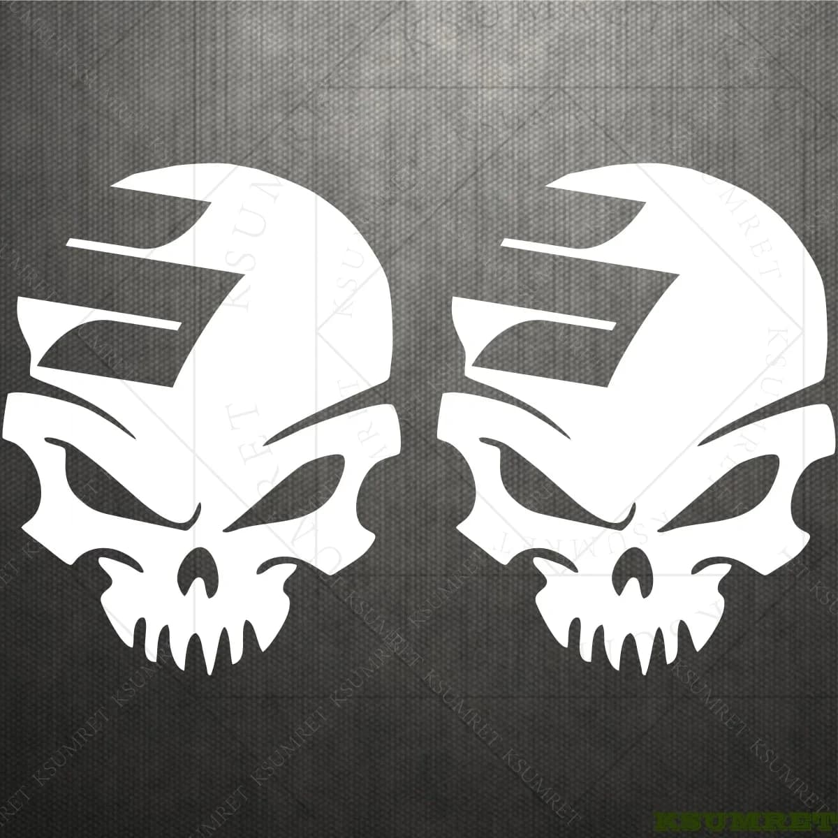2PCS Multicolor Skull Waterproof Vinyl Stickers Motorcycle Fuel Tank Fairing Scooter Auto Helmet MTB E-Bike DIY Decor Decals