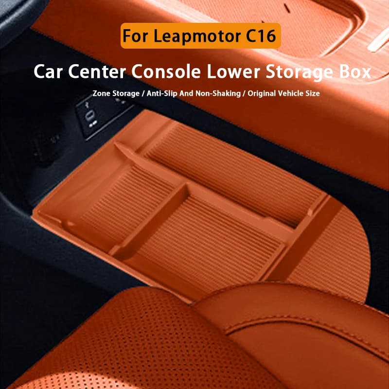 Per Leapmotor C16 2024-2026 Auto Controllo Centrale Scatola di Immagazzinaggio Inferiore Scatola Dell'organizzatore Protezione In Silicone Pad Accessori di Modifica