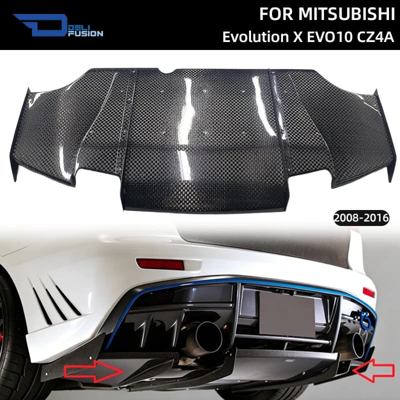 Diffusore posteriore VRS Style Ultimate per Mitsubishi Evolution X EVO10 CZ4A 2008-2016, kit carrozzeria e accessori.