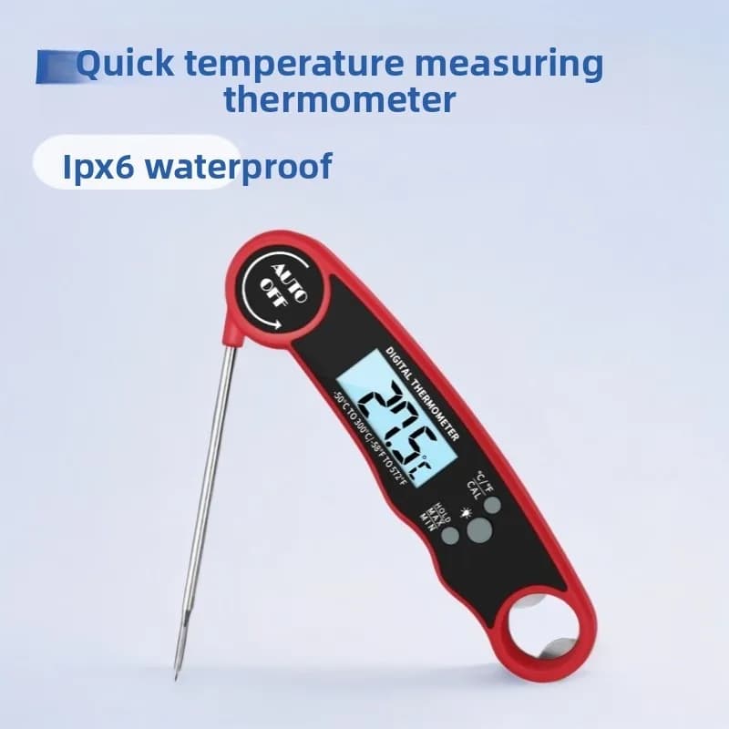 Thermometer Feet for Foods with Temperature Sensor, High Precision Digital Thermometer for Meat, Heat Resistant Round