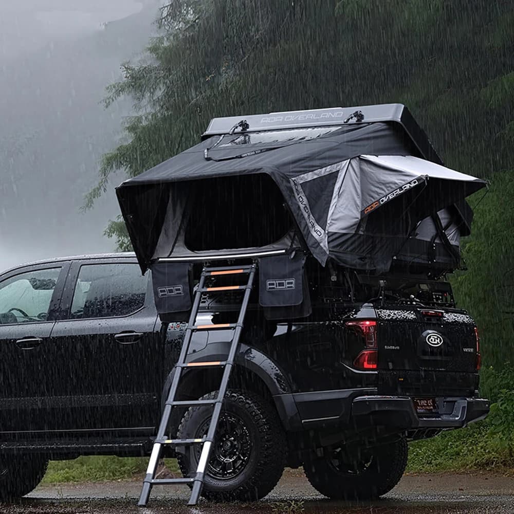Tenda da tetto automatica di nuova concezione con apertura laterale per SUV 4x4, tenda da campeggio per 2-3 persone