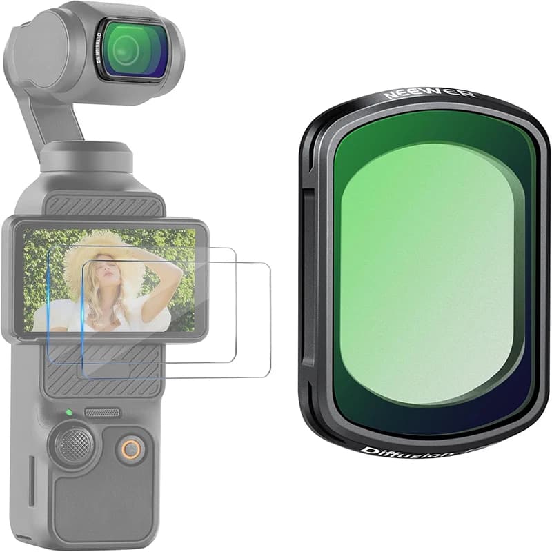 NEEWER Magnetic filter for black diffusion 1/2 compatible with action room accessories with lens filter DJI Osmo Pocket 3