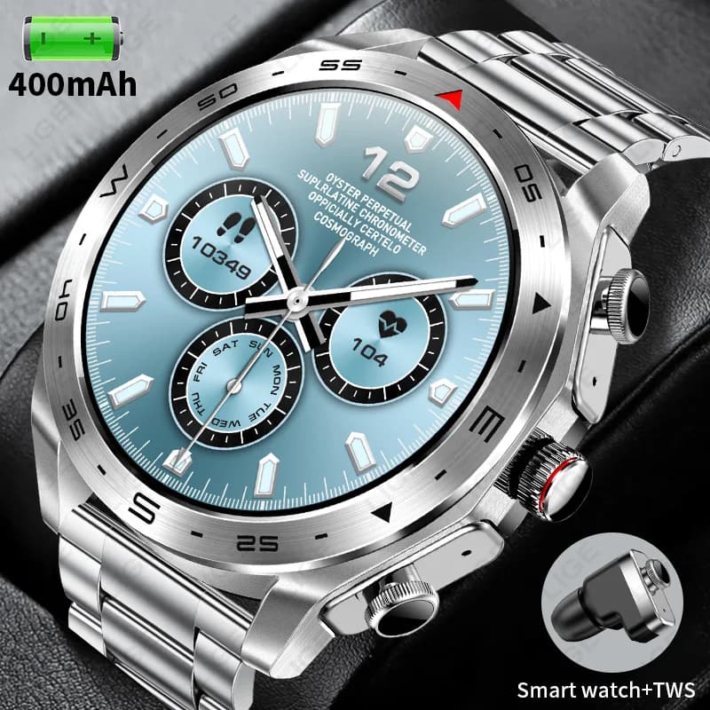 New T95 Smart Watch TWS 2-in-1 Bluetooth earphones with built-in HIFI 9D speaker Sound quality Health sports monitoring