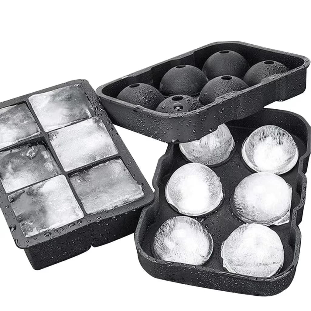 Vassoio per ghiaccio con stampo per ghiaccio in silicone per uso alimentare 4 palline 6 palline 8 palline
