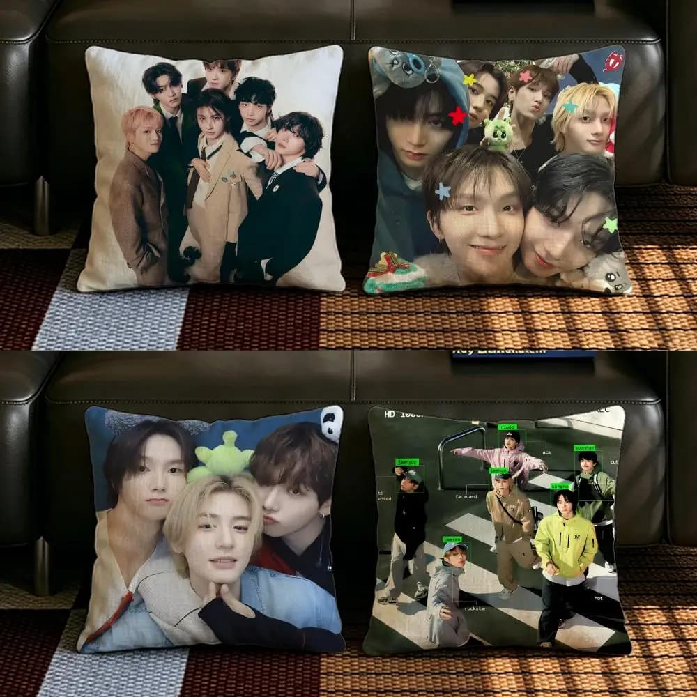 Idol B-BoyNextDoor Set di fodere per cuscini in lino naturale, decorazione tutto in uno per divano, camera da letto e sedia