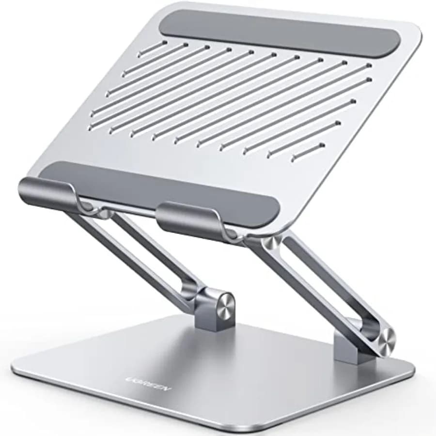 Supporto per Tablet da Scrivania con Doppio Asta di Supporto in Alluminio, Regolabile Multi-Angolo, Accessori per Casa e Ufficio Compatibili