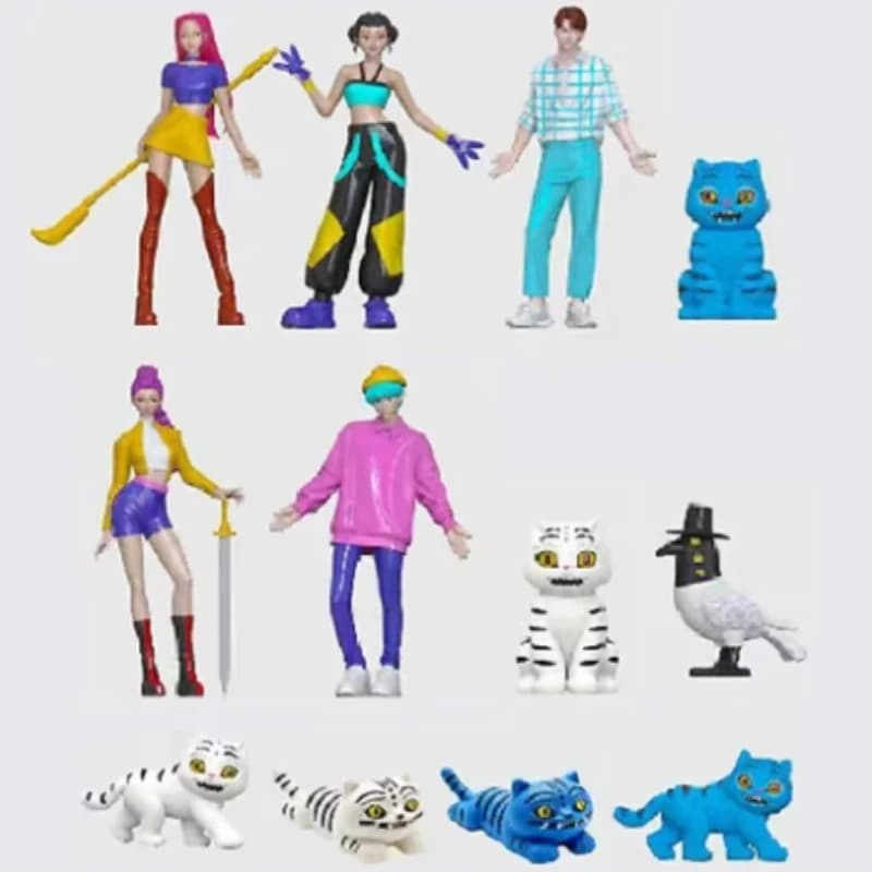 Set da 24 Pezzi Kpop Demon Hunters Action Figure Giocattolo Derpys Tiger Rumi Mira Zoey Sussy Statuetta Bambola Regalo a Sorpresa per i Fan Blind Box