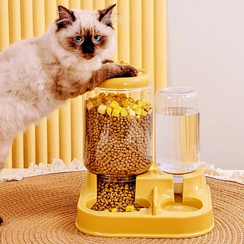 Dog Bowl Automatic Cat Food Bowl 2-in-1 Pet Feeder Anti-splash Cat Water Container Double Bowls for Dogs Feeding Pet Products