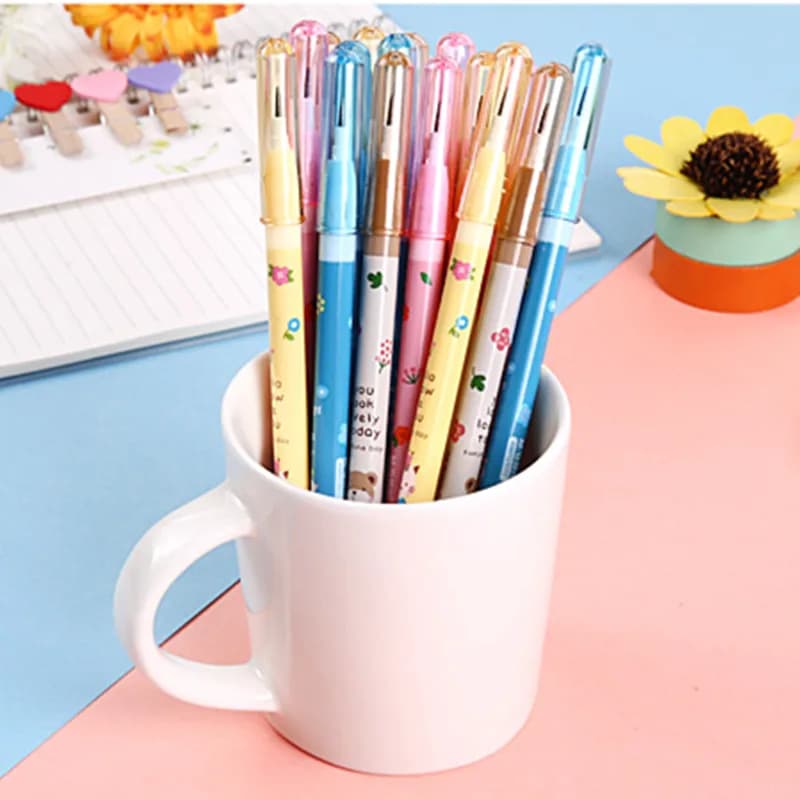 Creative Eggs bullet mechanical pencil cute student classic HB pencil children missile refills set school office supplies