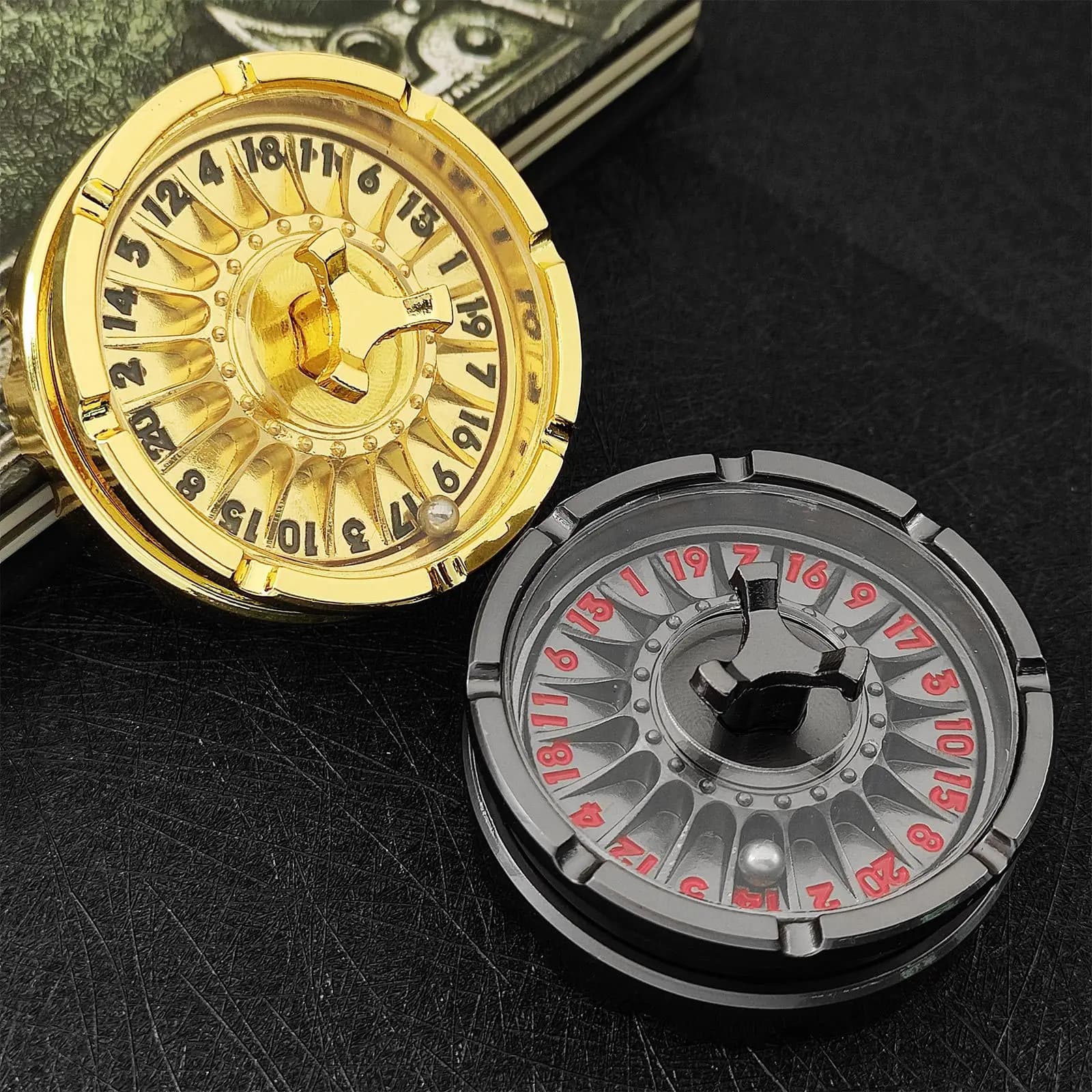 D&D Gioco Metal Fidget Spinner Roulette Dadi adatti per decisioni di gioco, Spin Metal Dice Spin Roulette Dice Regalo Gioco da tavolo