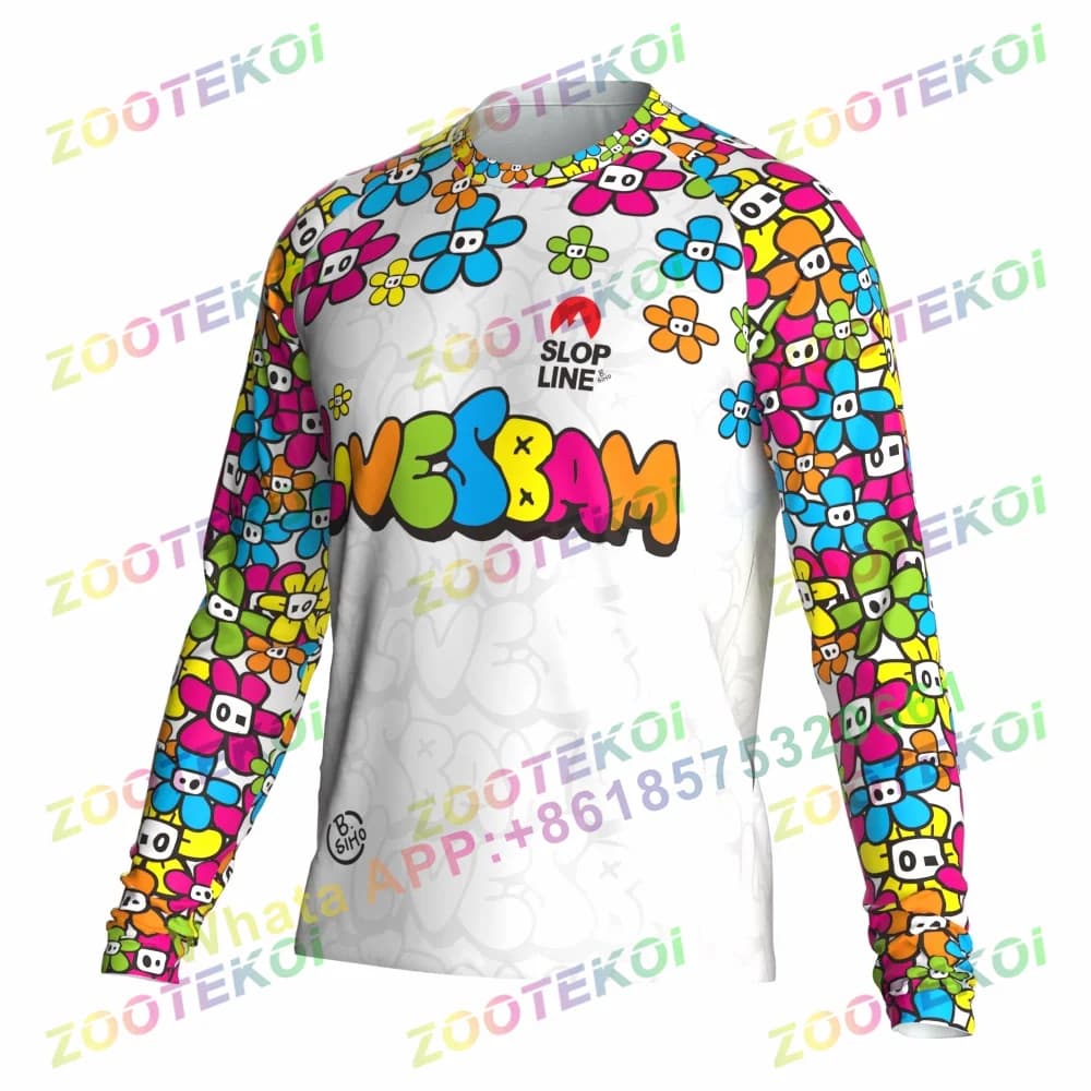 2022 Maglia da motocross ad asciugatura rapida per bambini Camicia da mountain bike da discesa DH MX Abbigliamento da moto T-shirt MTB per ragazze e ragazzi