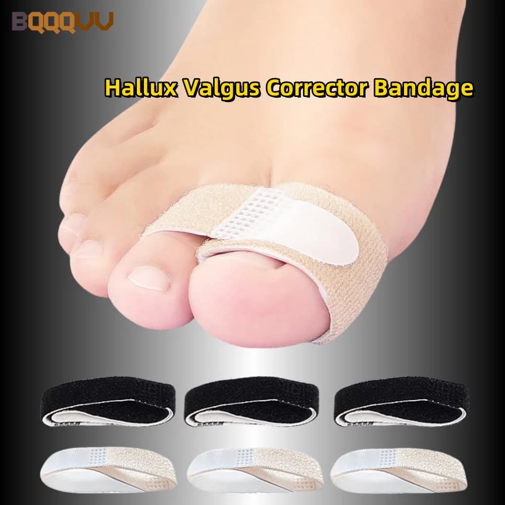 Correttore per Dita dei Piedi, Nastro per Dita a Martello, Benda Correttiva per Hallux Valgus, Separatore per Dita, Fasce di Supporto, Accessori per la Cura dei Piedi, 4 Pezzi