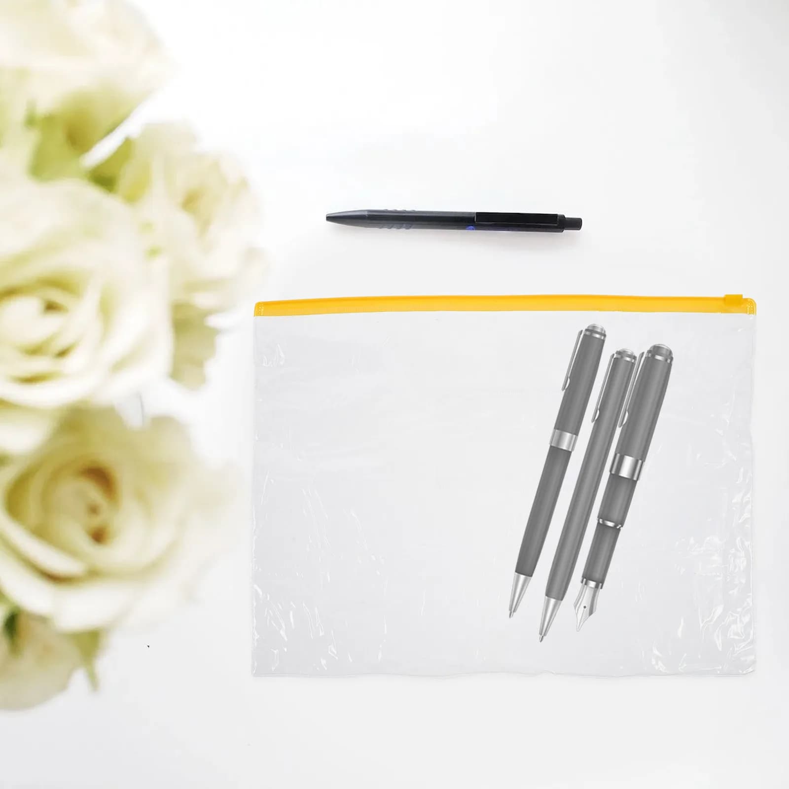 20 Pezzi Buste Portadocumenti in Plastica con Cerniera, Resistenti, Formato A4, per Documenti, Ricevute, Giochi da Tavolo, Organizer Portatile