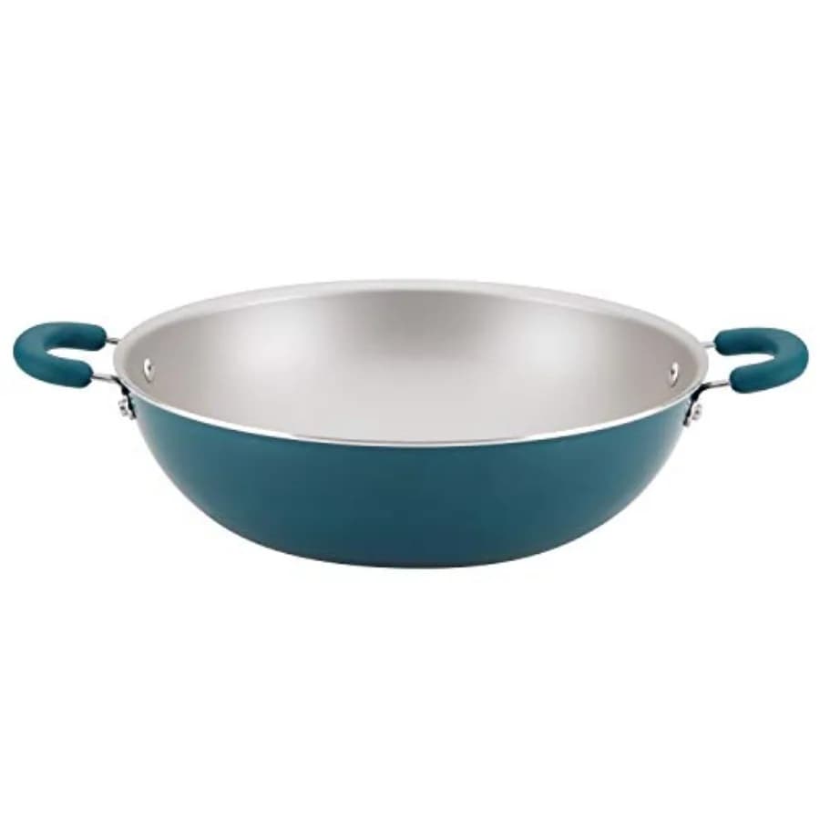Padella Wok Antiaderente per Creare Deliziosi Piatti - 14,25 Pollici Blu