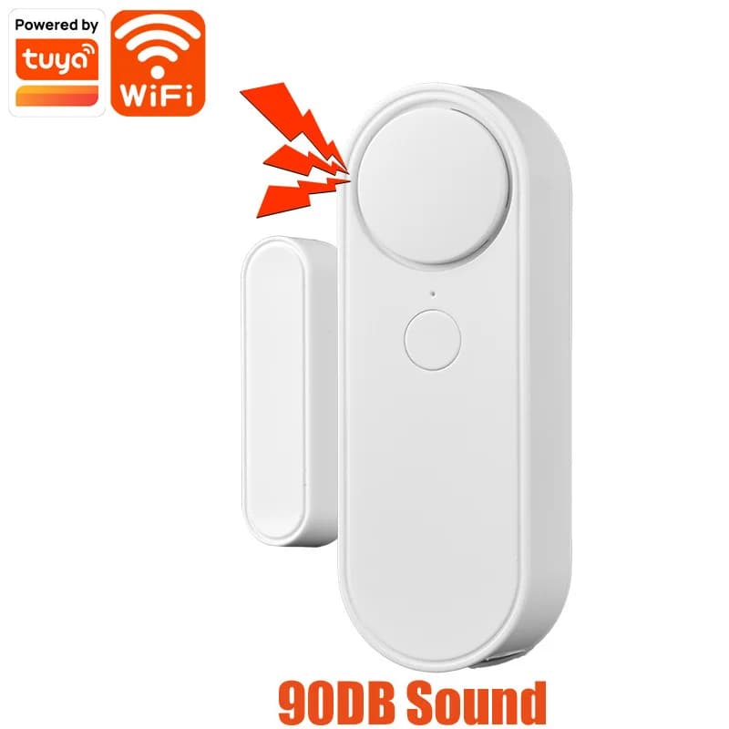 Sensore Intelligente per Porte e Finestre con Sirena, Allarme Antifurto Portatile, Rilevatore Magnetico con Controllo Vocale Intelligente