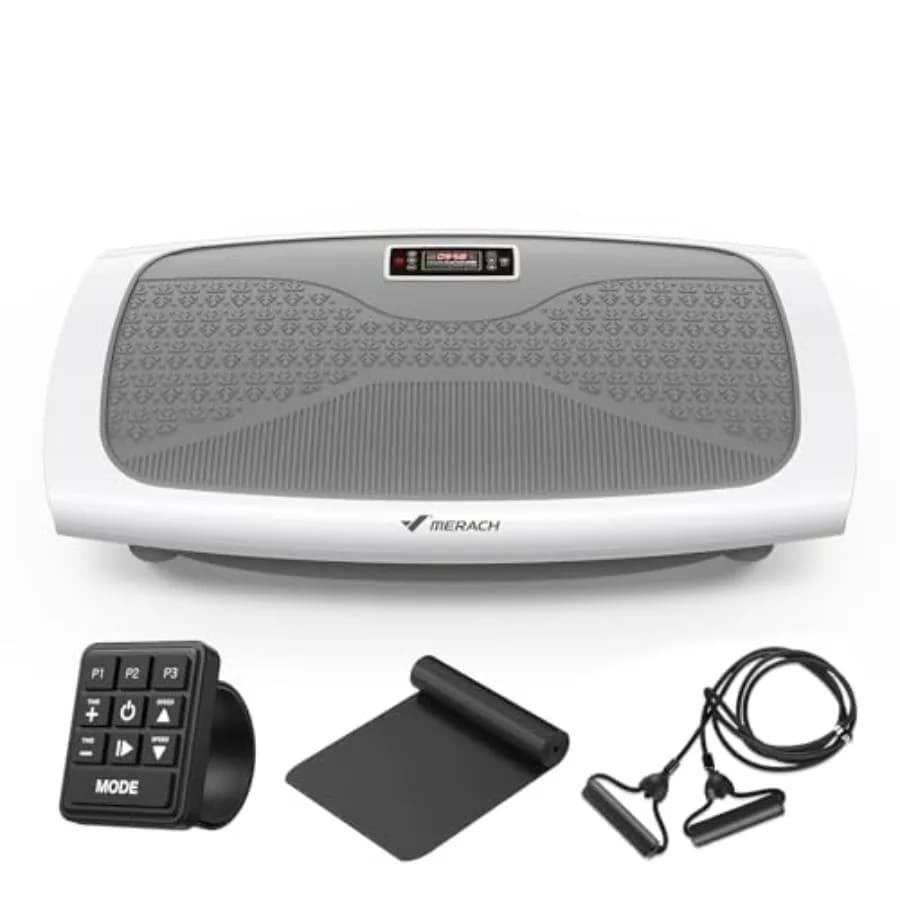 Home-use vibration plate exercise machine for lymphatic drainage and weight loss ABS plastic body in black 3D/4D vibration mode