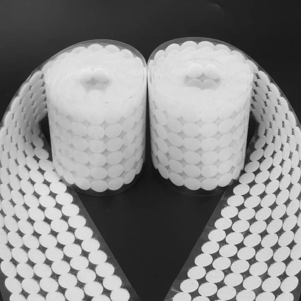 100 paia Dot Fastener Hook Loop Tape adesivo magico in Nylon autoadesivo forte nero bianco ad incastro accessori fai da te 10-30mm