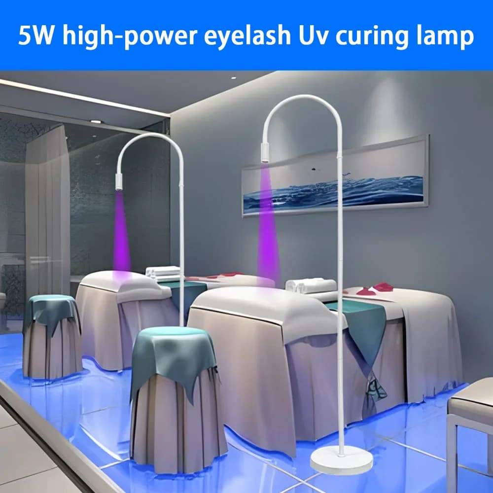 5W luce ultravioletta UV ad alta potenza LED nessun rumore luce fotopolimerizzante ciglia finte innesto silenzioso piede lampada da terra UV