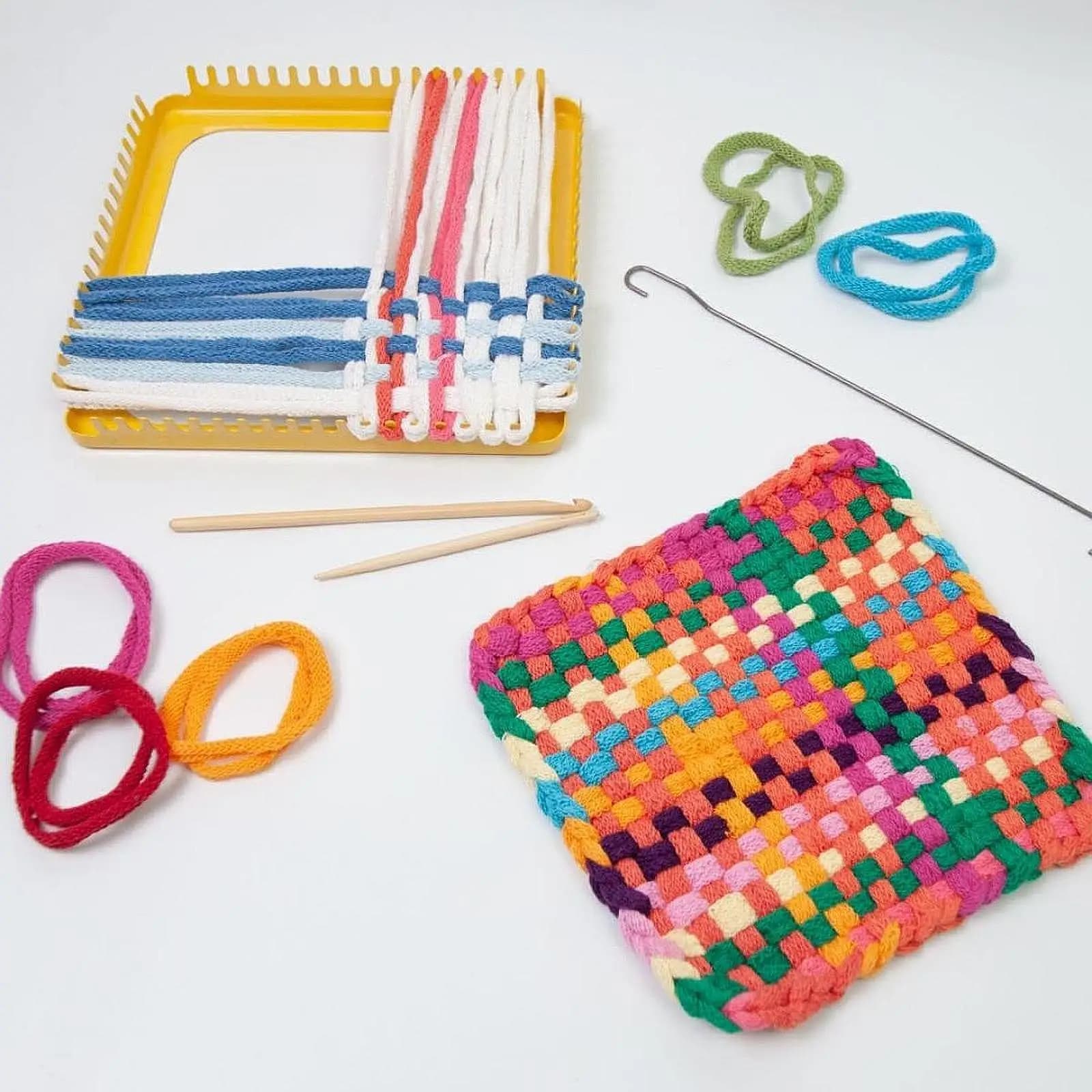 Kit telaio per tessitura Accessori per tessitura fai-da-te per professionisti Cofano a vento per bambini