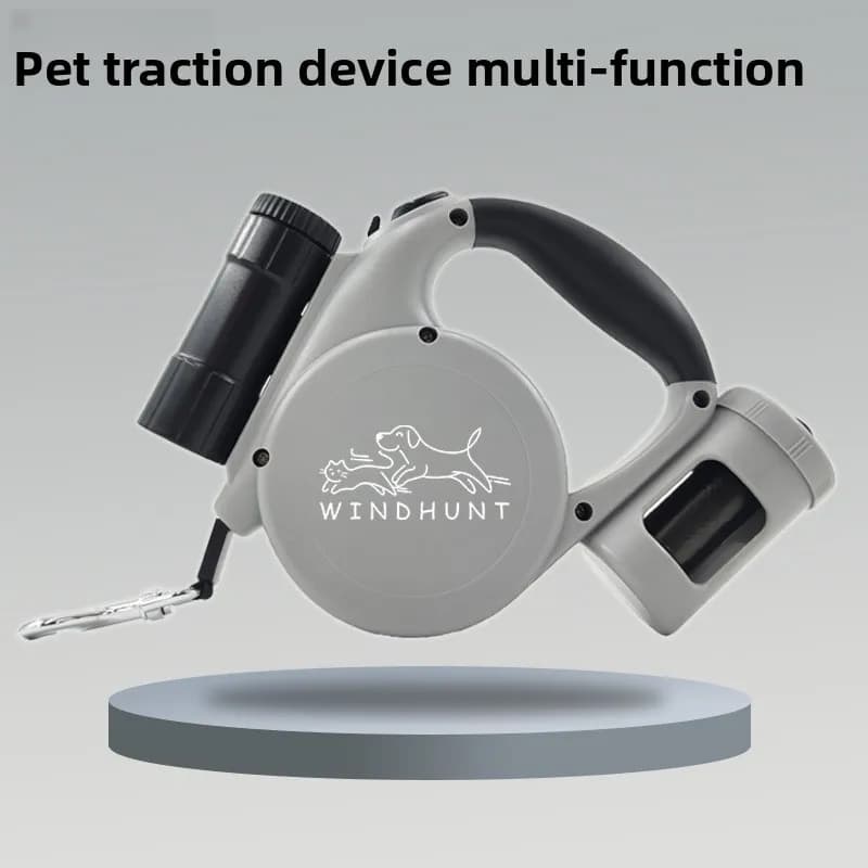 Guinzaglio retrattile per carichi pesanti – Nastro in nylon da 16 piedi per cani di taglia grande con sistema anti-shock (fino a 110 libbre)