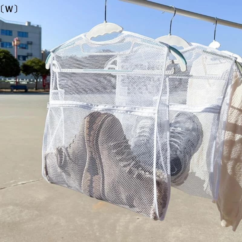 maveraW AanSneaker Borsa per il lavaggio Tessuto resistente Strato spesso Borsa per la biancheria per scarpe Abbigliamento Borsa per rete per asciugatura ad aria riutilizzabile per donna Uomo