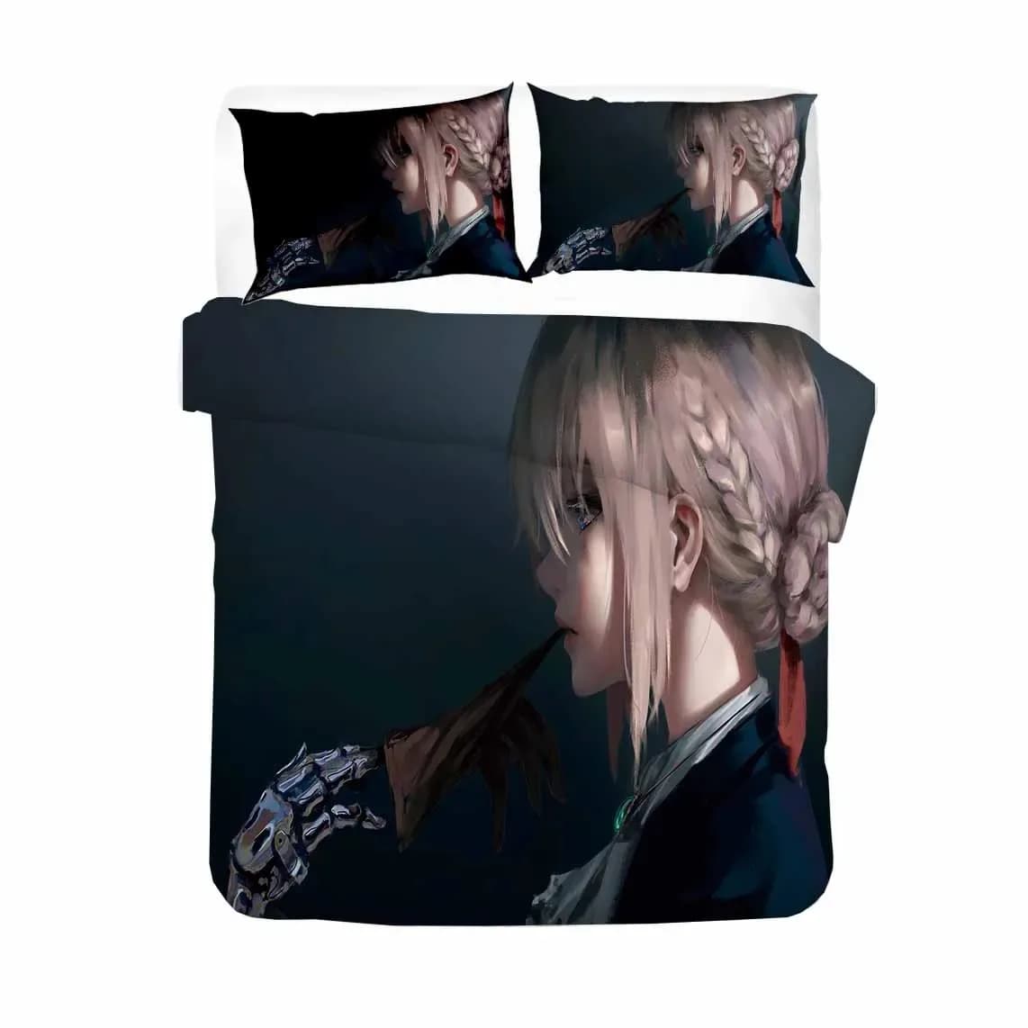 Kid Anime Pink Bedding Set Duvet Cover Bed Linens Cotton Bedroom Set Home Textile Housse De Couette Dekbed Overtrek Teenagers