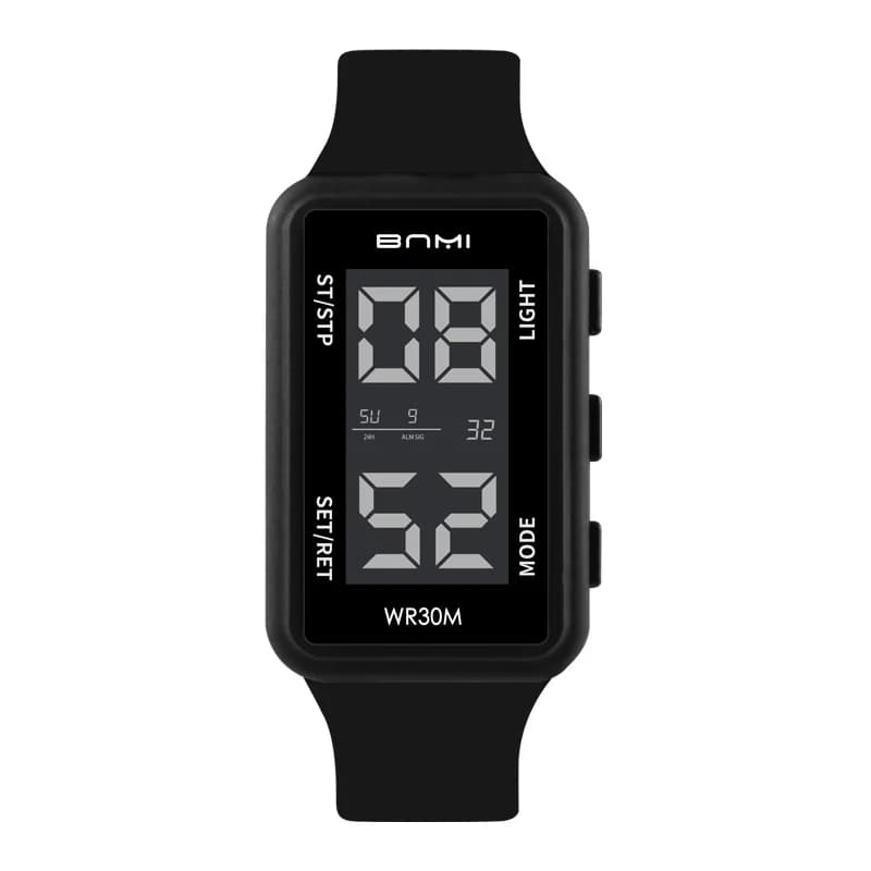 NEW Outdoor 30m Outdoor LED Digital Sport Watch Chronograph Waterproof Alarm Clock Silicone Electronic Wrist Watch Fashion Men