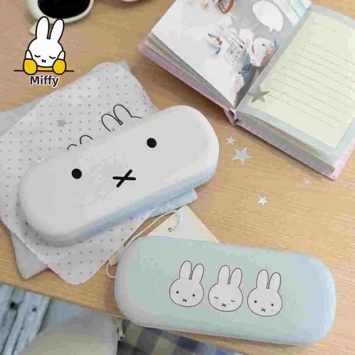 Kawaii Miffy Eyewear Case - Best Friend Style, Laptop for Students, Magnetic Case for Sun and View Glasses
