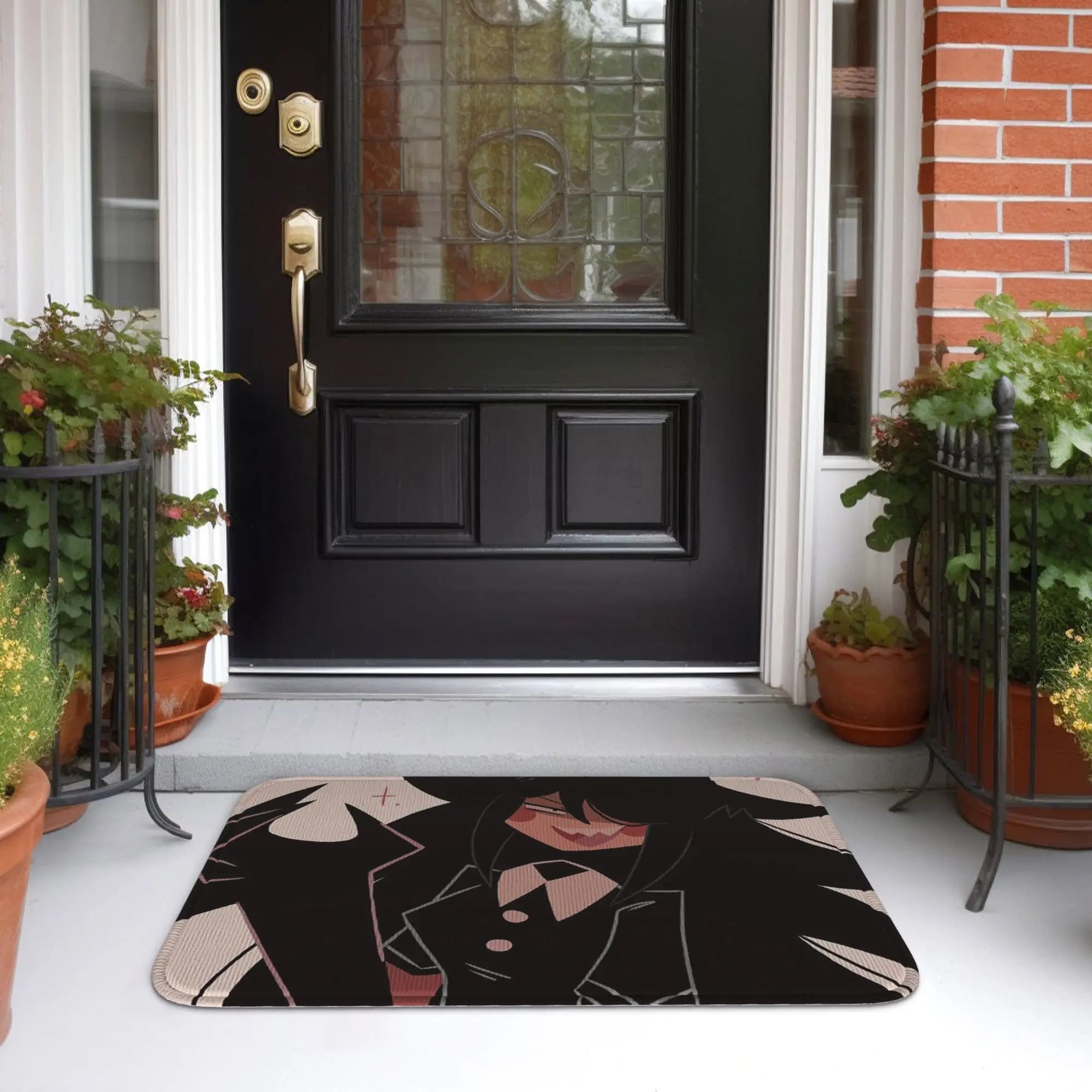 FPE Miss Circle Doodle Cartoon Game Doormat Cooking Mat, Entrance, House, Non-slip, Bedroom