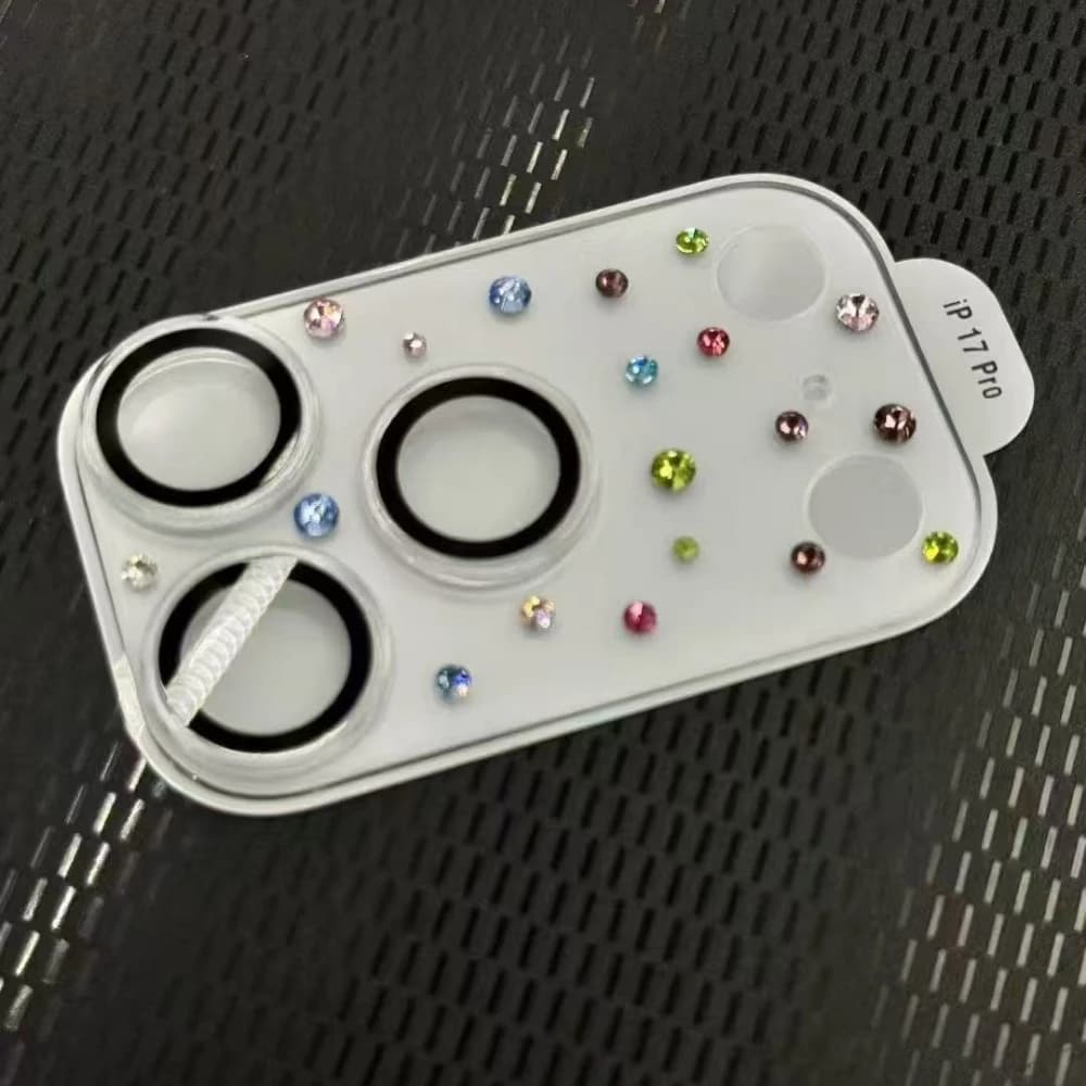 Protezione per obiettivo fotocamera con diamante per IPhone 17 Pro Max 17 Pro Anello con strass scintillanti con copertura antigraffio con durezza 9H
