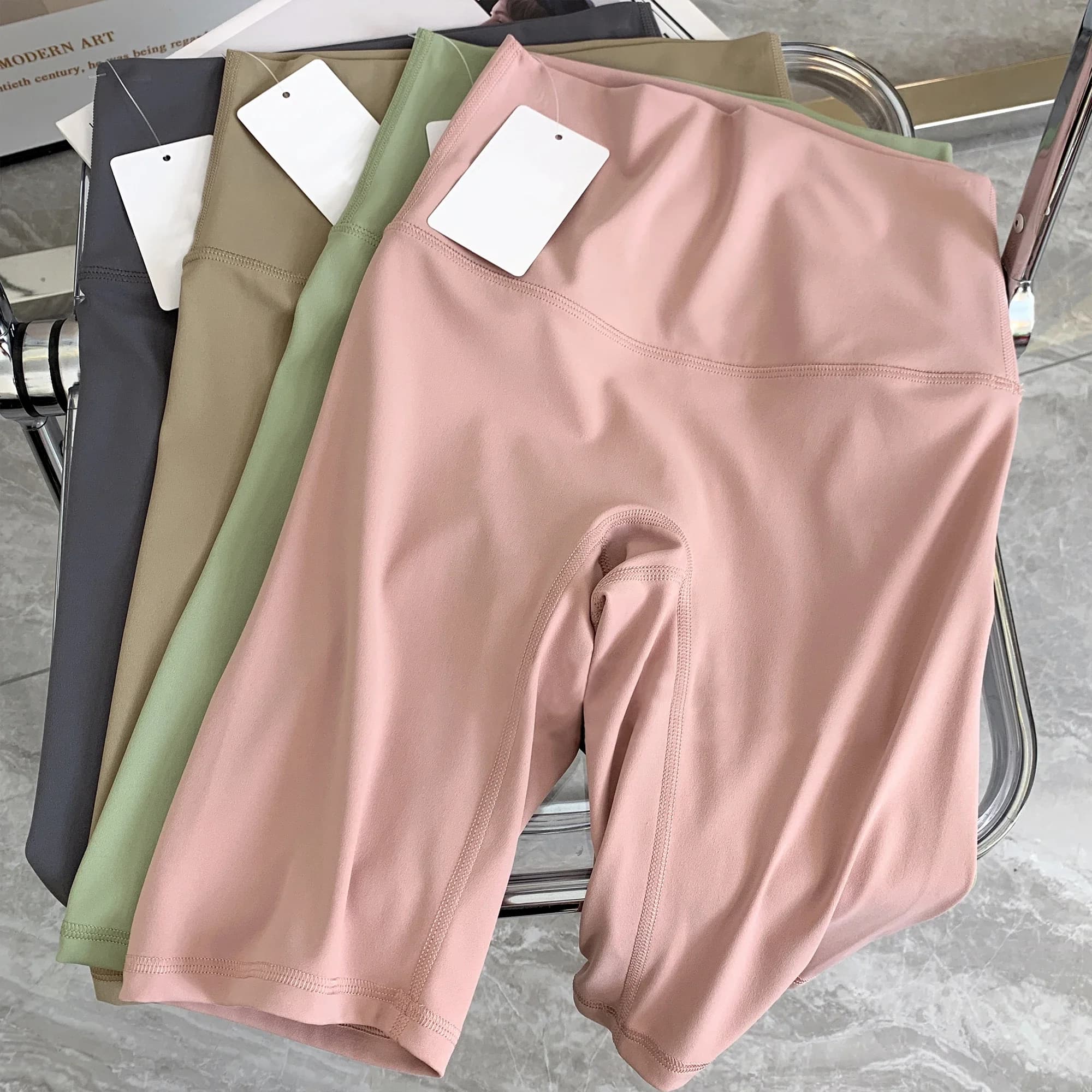 Summer Elastic Breathable Yoga Shorts Women Quick Dry Tight Cycling Athletic Gym Workout Fitness Leggings