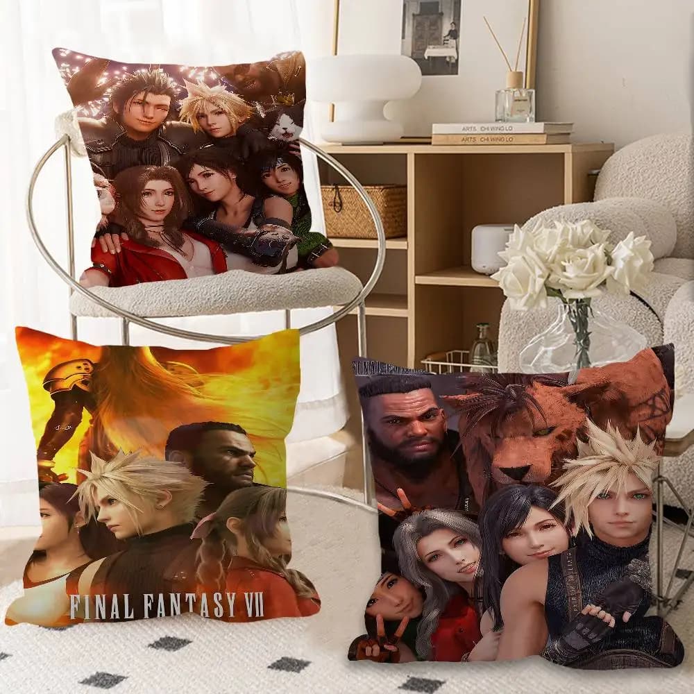 Fodera per cuscino da gioco della serie Final Fantasy, fodera per cuscino per divano, decorazione per la casa, regalo per bambini